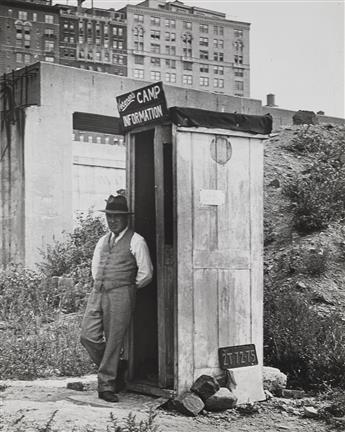 (NYC--GREAT DEPRESSION) A collection of 17 photographs showing the Depression-era shanty towns and Hoovervillians throughout New York C